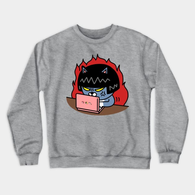 Neo typing furiously Crewneck Sweatshirt by smileyfriend